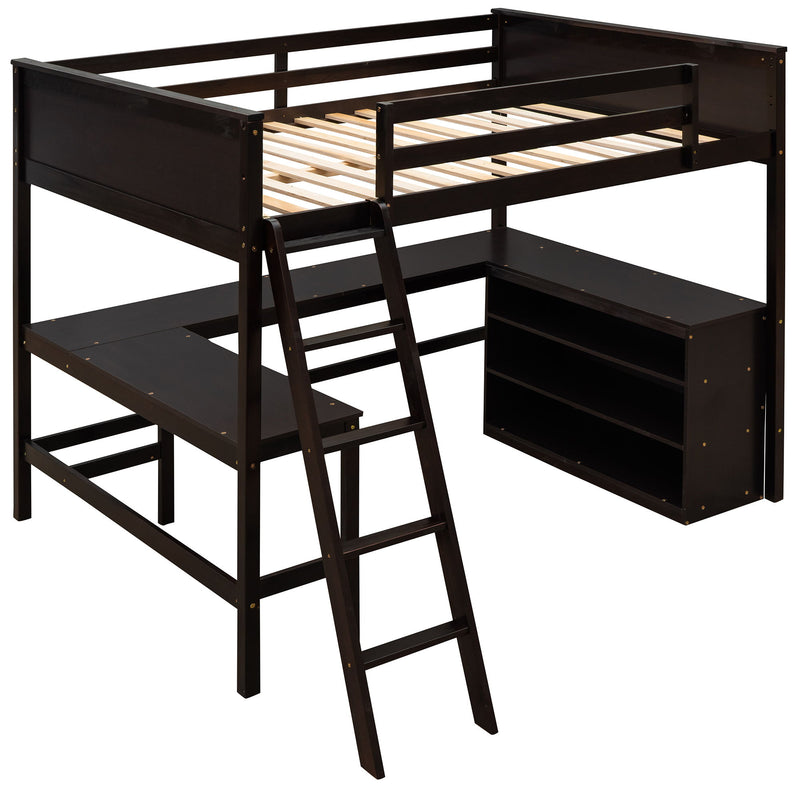 Loft Bed With Shelves With Desk - R&R Furniture Gallery (Fountain Valley, CA)