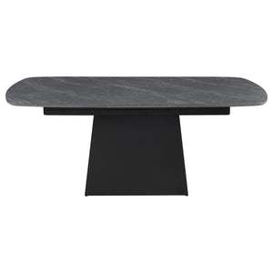 Idlewild - Extension Leaf Dining Table With Tapering Pedestal Base - Black