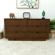 Lola - Dresser With 6 Drawers - Dark Brown - R&R Furniture Gallery (Fountain Valley, CA)