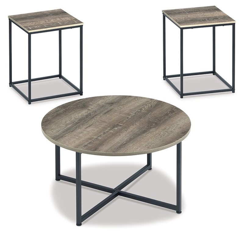 Wadeworth - Occasional Table Set (Set of 3) - Brown / Beige - R&R Furniture Gallery (Fountain Valley, CA)