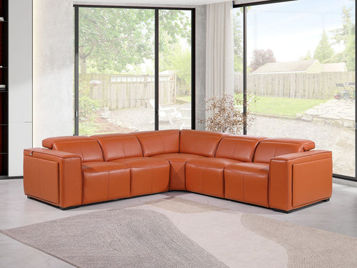 1224 - 5-Piece L-Shaped Sectional Sofa In With 3 Power Recliners & Power Headrests - R&R Furniture Gallery (Fountain Valley, CA)