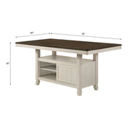 Tasnim - Counter Dining Table - Oak & Antique White - R&R Furniture Gallery (Fountain Valley, CA)
