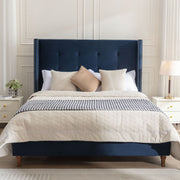 Peyton - Upholstered Bed With 54" High Headboard, Traditional Hand Buttoned Tufting - R&R Furniture Gallery (Fountain Valley, CA)