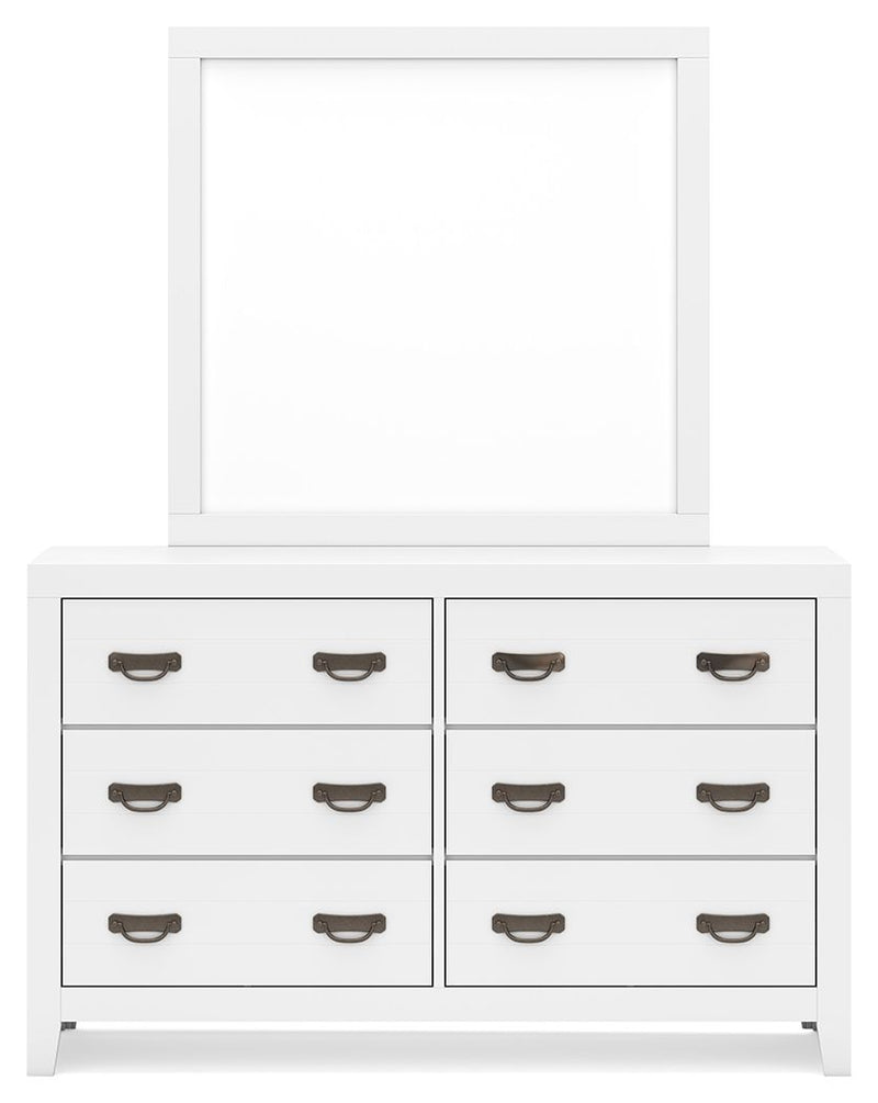 Binterglen - Dresser And Mirror - White