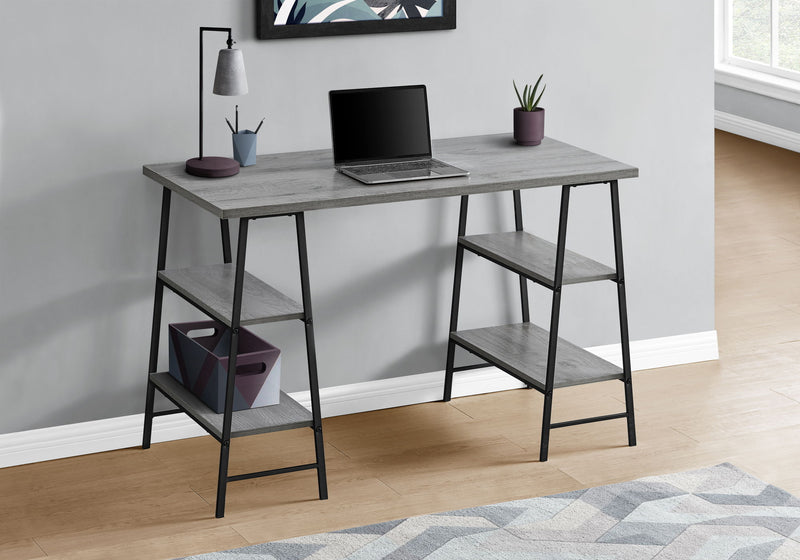 Computer Desk For Home Office, Storage Shelves, Industrial Design - R&R Furniture Gallery (Fountain Valley, CA)