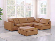 1100 - 5-Piece Right Arm Facing 3-Seat Sectional (Top-Grain Italian Leather) - R&R Furniture Gallery (Fountain Valley, CA)