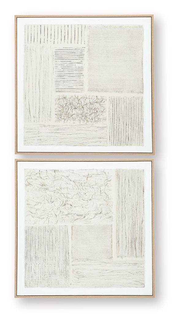 Andorfield - Wall Art Set (Set of 2) - Beige / Black / White - R&R Furniture Gallery (Fountain Valley, CA)