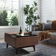 Owen - Tray Top Small Coffee Table Upholstered Storage Ottoman - R&R Furniture Gallery (Fountain Valley, CA)