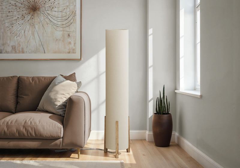 Lighting, Floor Lamp, Wood Look, Contemporary - Brown - R&R Furniture Gallery (Fountain Valley, CA)