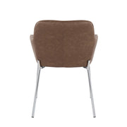 Pair of Lumi Source Daniella contemporary modern dining chairs with sleek design and neutral upholstery, set of two.