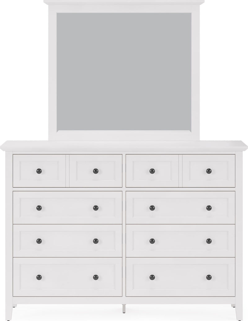 Grace Wall or Dresser Mirror in Snowfall White