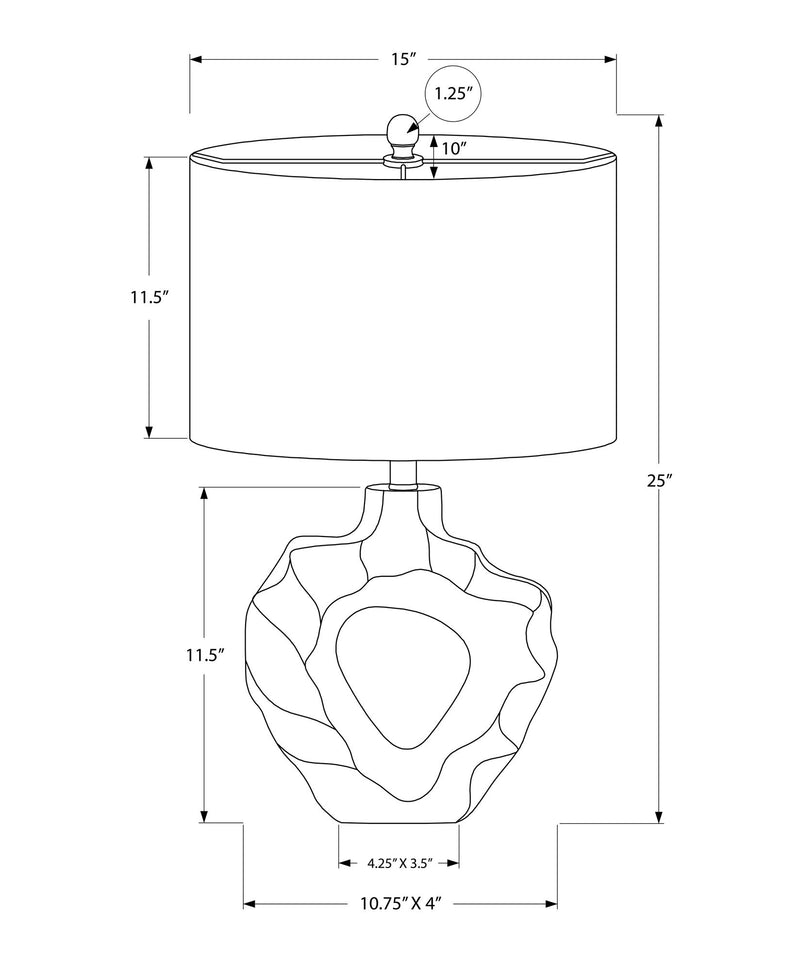 Lighting, Table Lamp, Modern - Cream - R&R Furniture Gallery (Fountain Valley, CA)