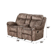 Zubaida - Loveseat w/USB Dock & Console (Glider & Motion) - R&R Furniture Gallery (Fountain Valley, CA)