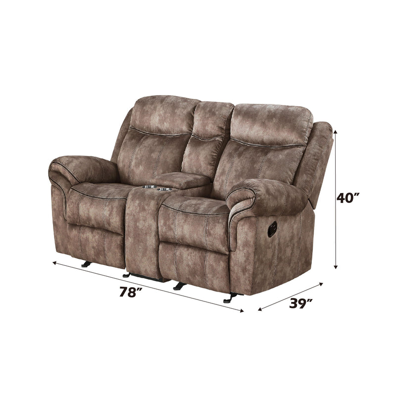 Zubaida - Loveseat w/USB Dock & Console (Glider & Motion) - R&R Furniture Gallery (Fountain Valley, CA)
