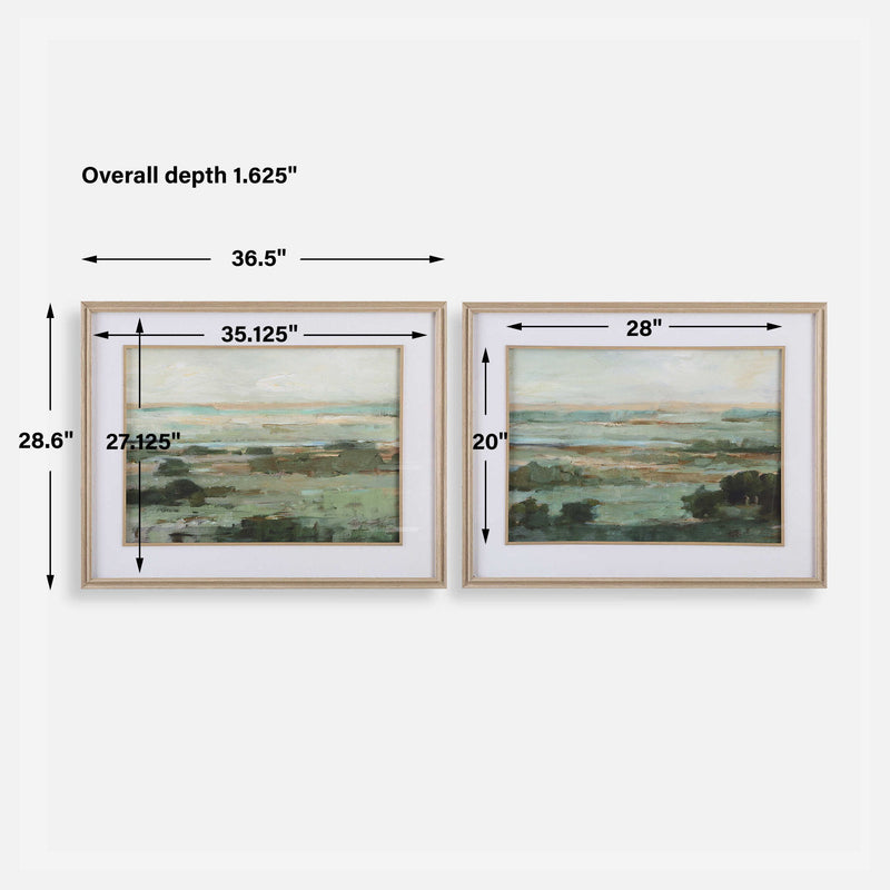 Warm - Valley Framed Prints (Set of 2) - Light Brown