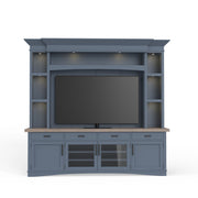 Americana Modern - TV Console with Hutch, Backpanel and LED Lights - R&R Furniture Gallery (Fountain Valley, CA)