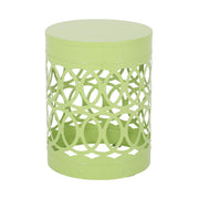 Outdoor metal large end table by Noble House featuring a modern design with a sturdy metal frame and spacious tabletop.