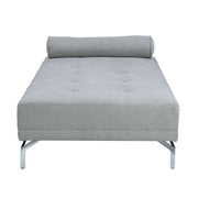 Quenti - Sofa Bed With Pillow - Gray Melange Velvet - R&R Furniture Gallery (Fountain Valley, CA)