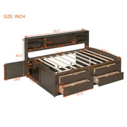 Daybed With 2 Bedside Cabinets, Upper Shelves And 4 Drawers - R&R Furniture Gallery (Fountain Valley, CA)