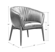Uttermost Anders black chenille accent chair with plush fabric and sleek modern design, perfect for stylish living spaces.