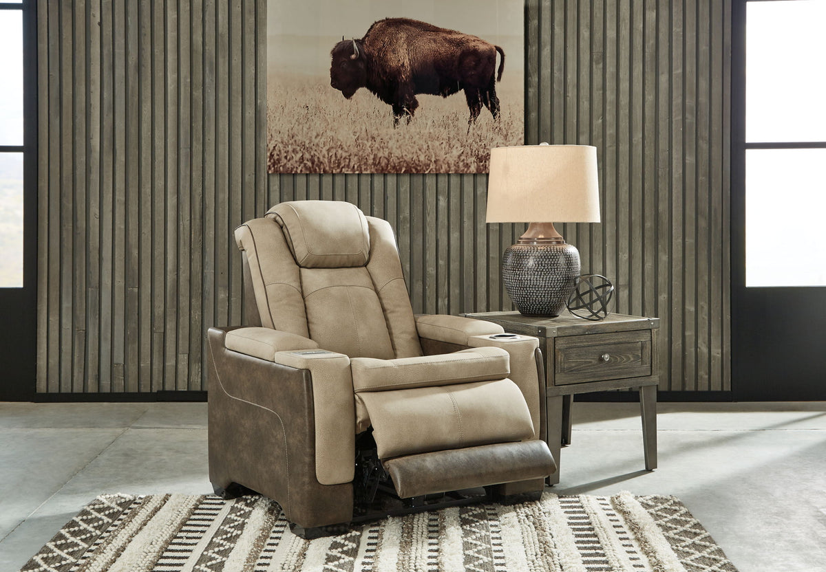 Next-Gen Durapella - Pwr Recliner/Adj Headrest - R&R Furniture Gallery (Fountain Valley, CA)