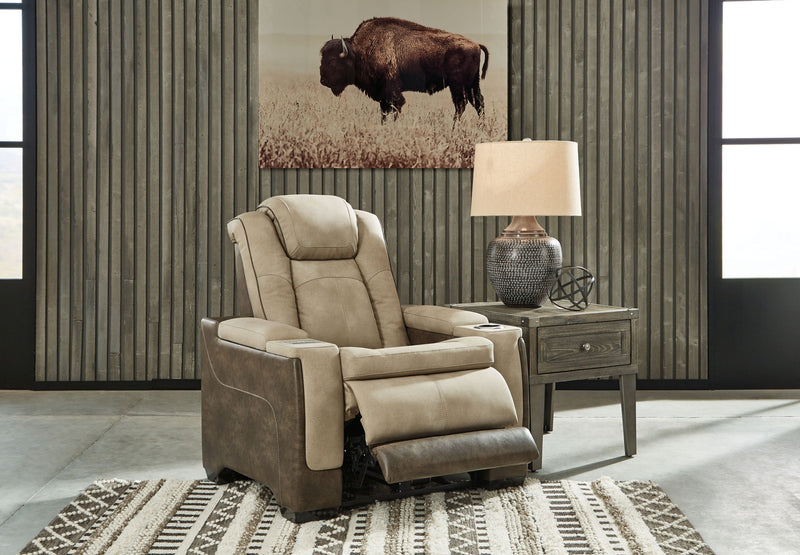 Next-Gen Durapella - Pwr Recliner/Adj Headrest - R&R Furniture Gallery (Fountain Valley, CA)