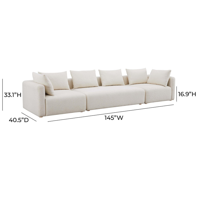 Hangover - Boucle Sofa - Cream - R&R Furniture Gallery (Fountain Valley, CA)