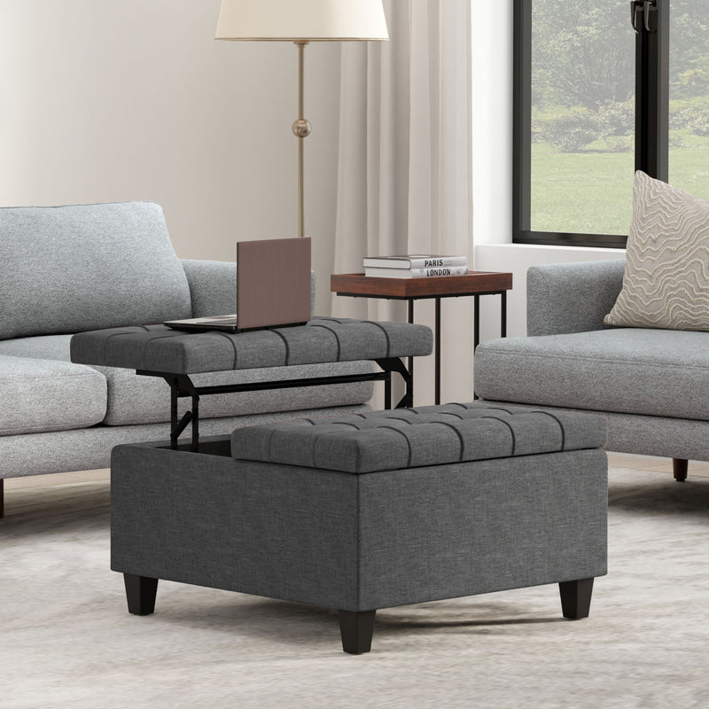 Harrison - Upholstered Coffee Table Storage Ottoman - R&R Furniture Gallery (Fountain Valley, CA)