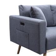 Easton - Fabric Sofa With USB Charging Ports Pockets And Pillows - R&R Furniture Gallery (Fountain Valley, CA)