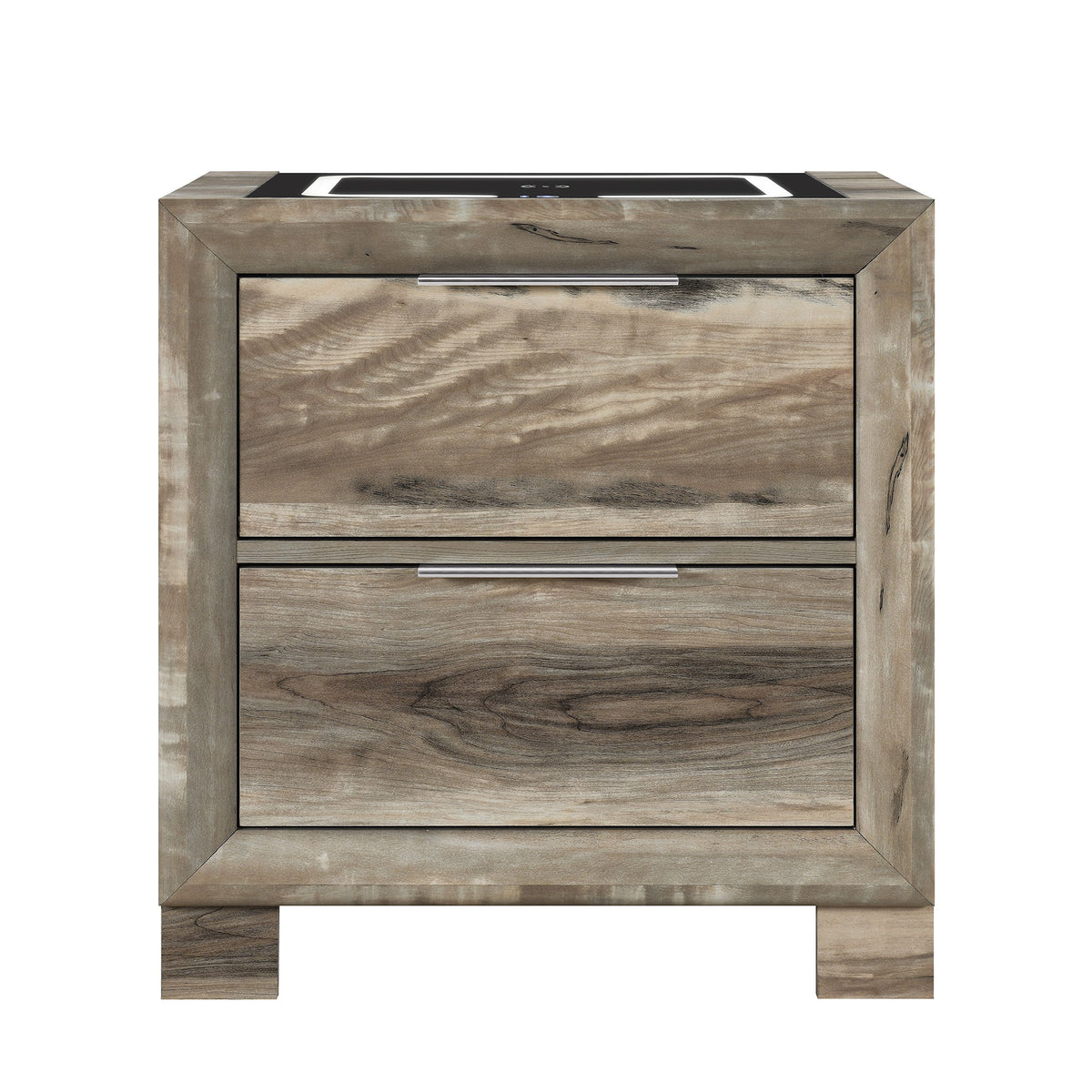 Callisie - Nightstand With Wireless Charging Top - Brown