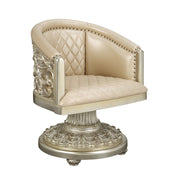 Sorina - Arm Chair - Synthetic Leather & Antique Gold - R&R Furniture Gallery (Fountain Valley, CA)