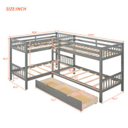 L Shaped Bunk Bed With Drawers - R&R Furniture Gallery (Fountain Valley, CA)