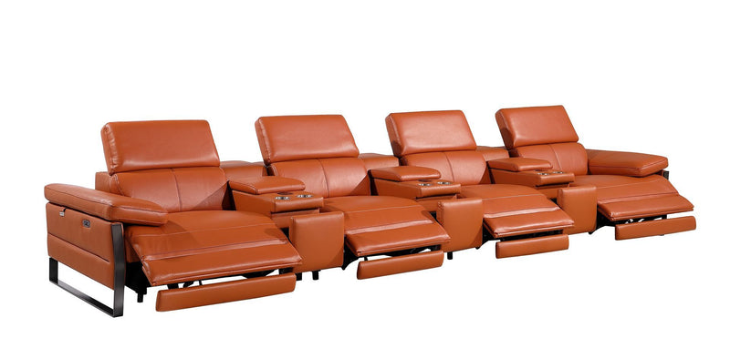 1246 - Modular Power Triple Reclining Triple Console Sofa With Power Reclining Headrests