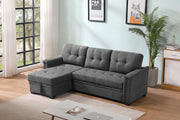 Ashlyn - Reversible Sleeper Sectional Sofa With Storage Chaise, USB Charging Ports And Pocket - R&R Furniture Gallery (Fountain Valley, CA)
