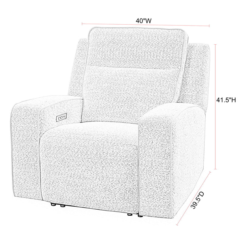 Lancaster - Power Zero Gravity Recliner P2 - Fluffy River Rock - R&R Furniture Gallery (Fountain Valley, CA)