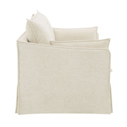 Shane - Loveseat With 2 Pillows - Beige Linen - R&R Furniture Gallery (Fountain Valley, CA)