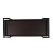 Modern industrial Noble House bar cart with shelving, casters, and metal frame for stylish beverage storage and mobility.