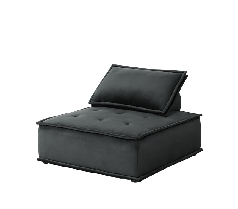 Lilola Home Anna soft modular sofa in a neutral fabric, showing plush cushions and a modern stationary design in a living room setting