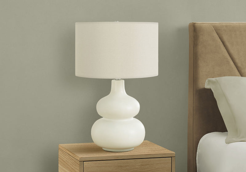 Lighting, Table Lamp, Contemporary - Cream - R&R Furniture Gallery (Fountain Valley, CA)