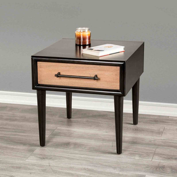 End Table, Black/Natural - FM49003BK-E