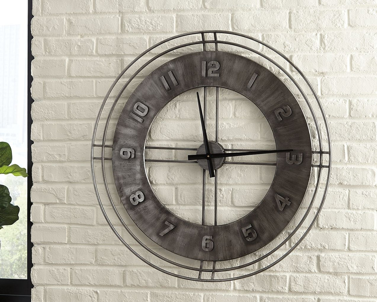 Ana Sofia - Wall Clock - Antique Gray - R&R Furniture Gallery (Fountain Valley, CA)