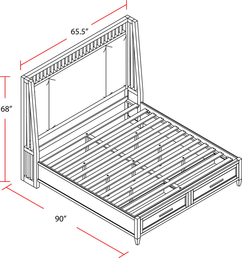 Americana Modern Bedroom - Shelter Bed