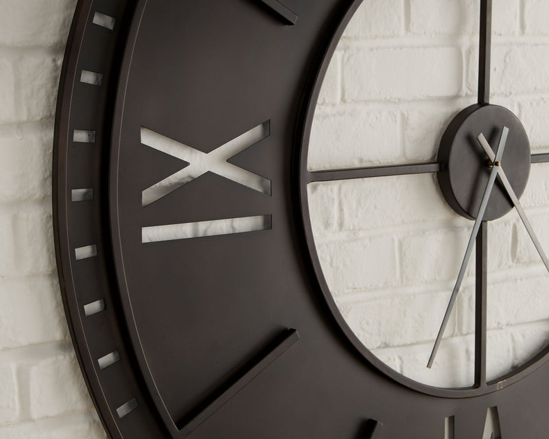Lytle - Wall Clock - Antique Brown - R&R Furniture Gallery (Fountain Valley, CA)