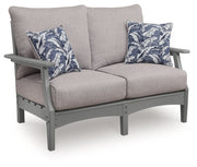 Cove Beach - Loveseat With Cushion - Gray - R&R Furniture Gallery (Fountain Valley, CA)