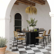 Elika - Faux Plaster Oval Dining Table - R&R Furniture Gallery (Fountain Valley, CA)