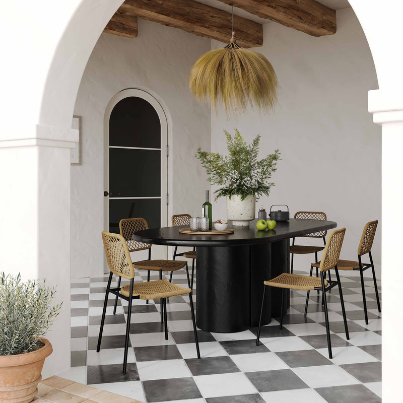 Elika - Faux Plaster Oval Dining Table - R&R Furniture Gallery (Fountain Valley, CA)