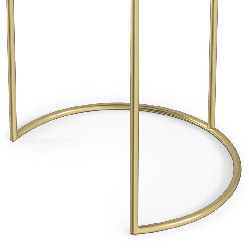Ashley - 2 Piece Nesting Table - Gold - R&R Furniture Gallery (Fountain Valley, CA)