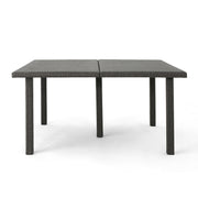 Outdoor Square Rattan Wicker Dining Table - Gray - R&R Furniture Gallery (Fountain Valley, CA)