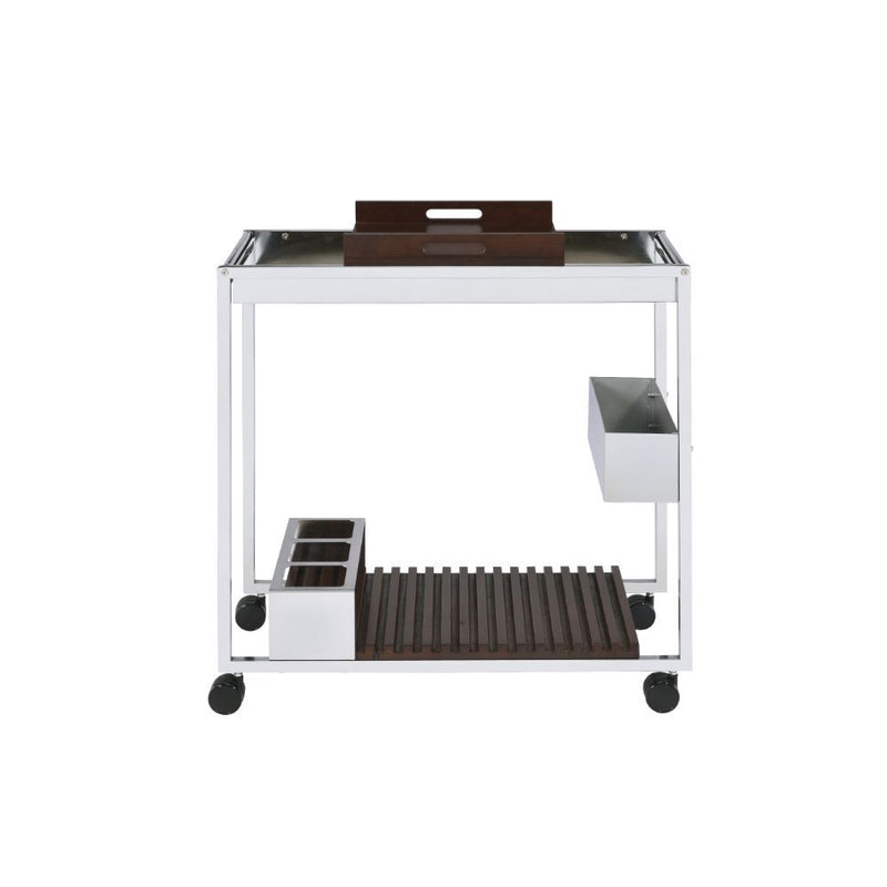 Lisses - Serving Cart - Chrome - R&R Furniture Gallery (Fountain Valley, CA)