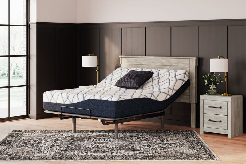 12 Inch Chime Elite 2.0 - California King Mattress - White / Blue - R&R Furniture Gallery (Fountain Valley, CA)